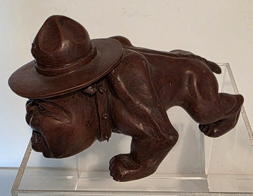 Vintage USMC US Marine Corps Cast Resin Devil Dog Bulldog Mascot Sculpture