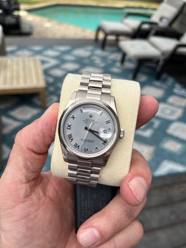 Rolex Day Date President 18kt White Gold  118209 Complete boxes and records