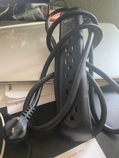 Commercial Electric 6-Outlet Surge Protector 8 ft Cord 45 Degree Flat Angle Plug