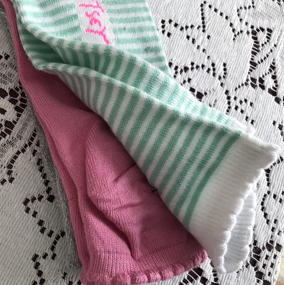 Mujeres Betsey Johnson Corte Bajo Talla 9-11 - 3 Pares Súper Suave/Colores Surtidos Nuevo Foto 3 de 4