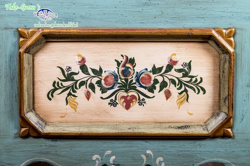 Voglauer Anno 1700 Azul Antiguo Cama Individual Doble Casa de Campo Dormitorio - Imagen 9 de 11