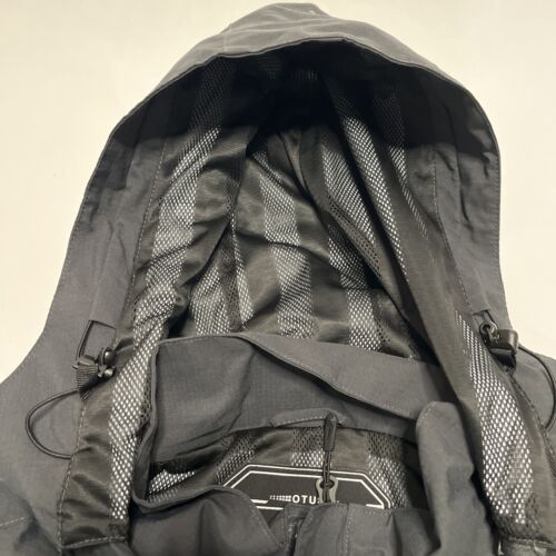 OTU Mens Lightweight Waterproof Hooded Rain Jacket Raincoat Shell Dark Gray L - Picture 12 of 19