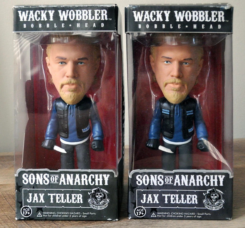 SOA JAX TELLER, Wacky Wobbler Bobble Head Funko, ¡ERROR! ¡Faltan parches de chaleco! Nuevo en caja Foto 3 de 4