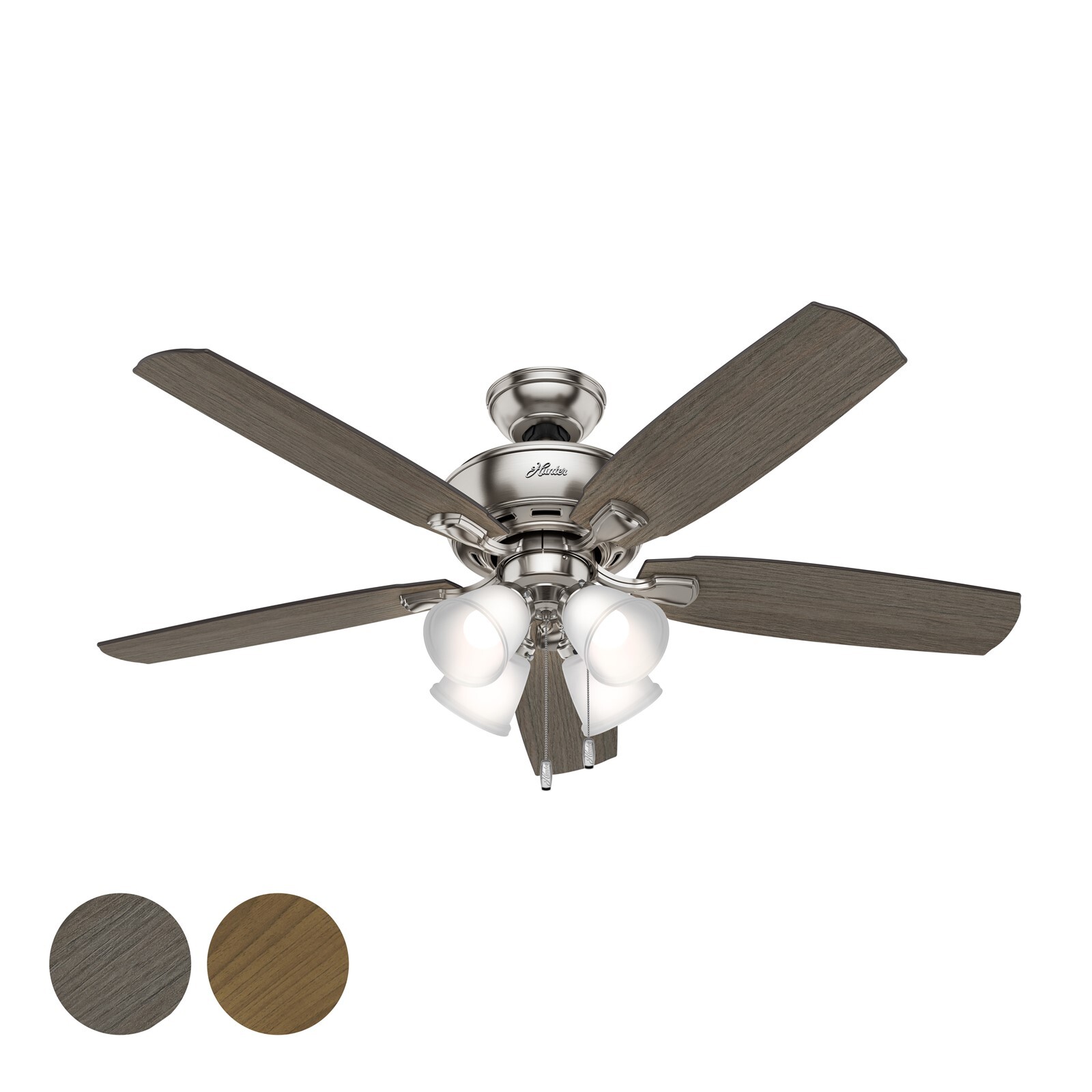 Finish Ceiling Fan With Four Dimmable Led Lights