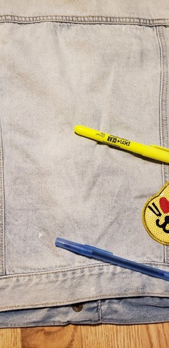 Gap Girls Emoji Jean Jacket Size: XXL Regular Pockets Smiley Face Cat - Picture 11 of 12