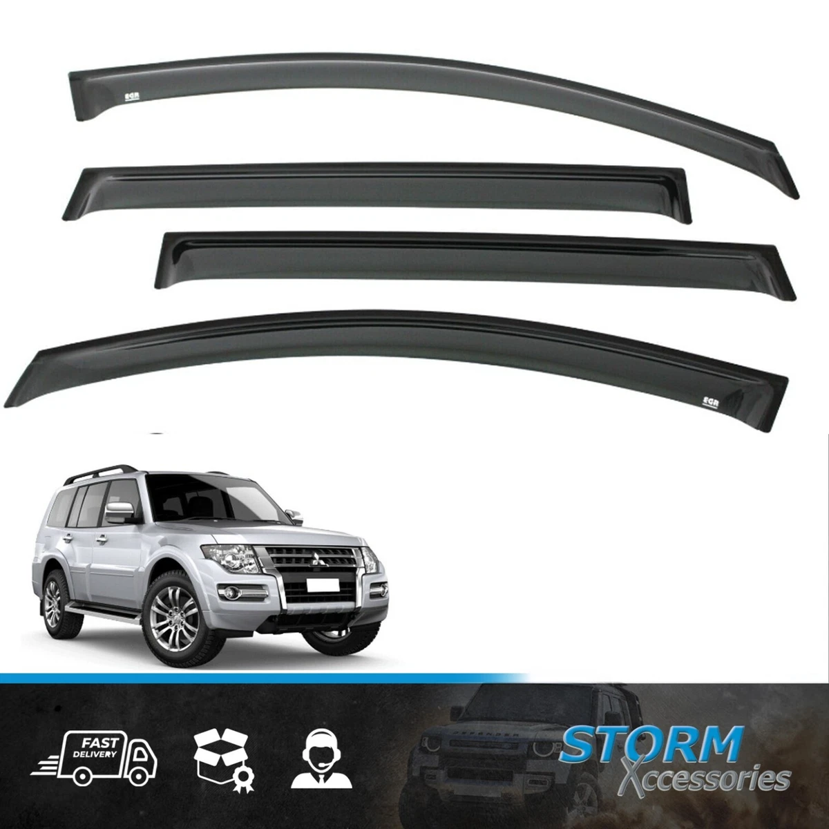 Mitsubishi shogun wind deals deflectors