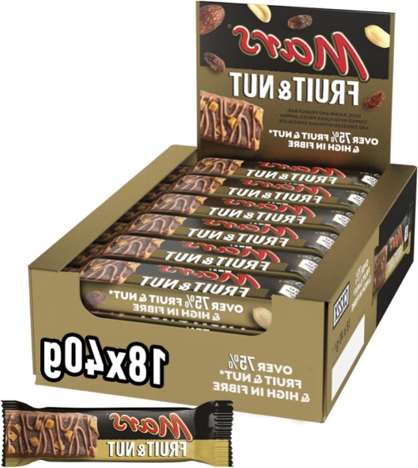Mars Triple Treat Fruit & Nut Chocolate Bars Full Box 18 x 40gm Free