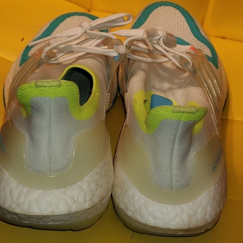 adidas Ultra Boost 22 White Sky Rush Mint Male/Men Lace Up Shoes Size 8.5 - Picture 4 of 6