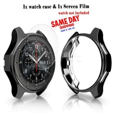 Anti-Bubble Tempered Glass Screen Protector Case for Samsung Galaxy Watch 46mm