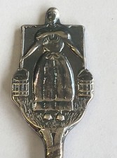 Vintage Souvenir Spoon Collectible Woman Carrying Water Buckets