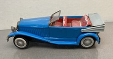 Vintage Blue Tin Friction Toy 4 Door Sedan Touring Car N-1929 Made In Japan