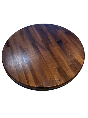 Atemberaubender Nussbaum Lazy Susan 65,5 cm - runder Tischplatten-Drehteller - Personalisierung
