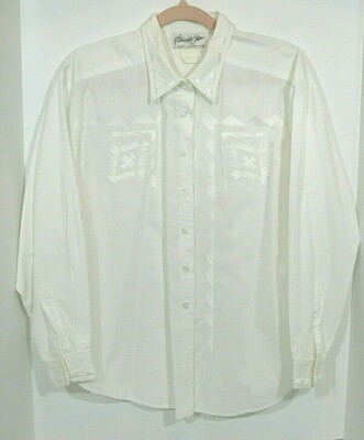 Panhandle Slim Women's Size 2X Western Rodeo Shirt Southwest Motif Embroidered