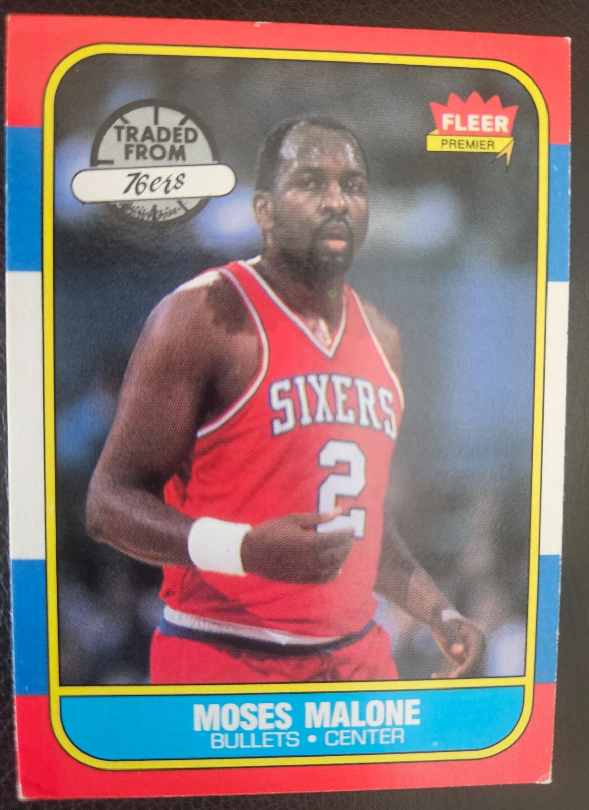 1986 Fleer Basketball Moses Malone Sixers/ Bullets #69 of 132