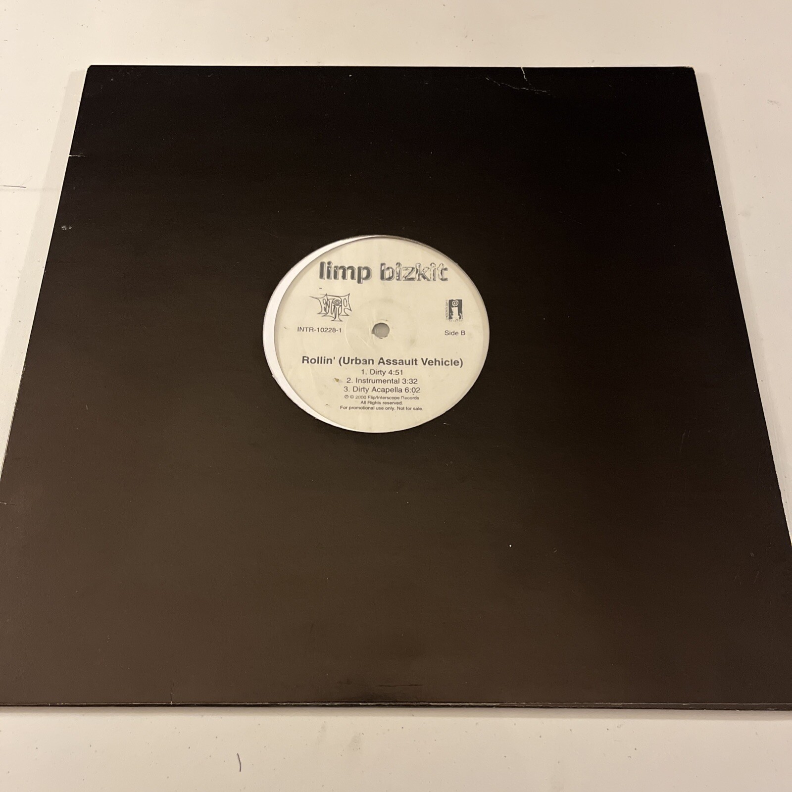Limp Bizkit ~ Rollin' 2000 US White Label Promotional Copy 12