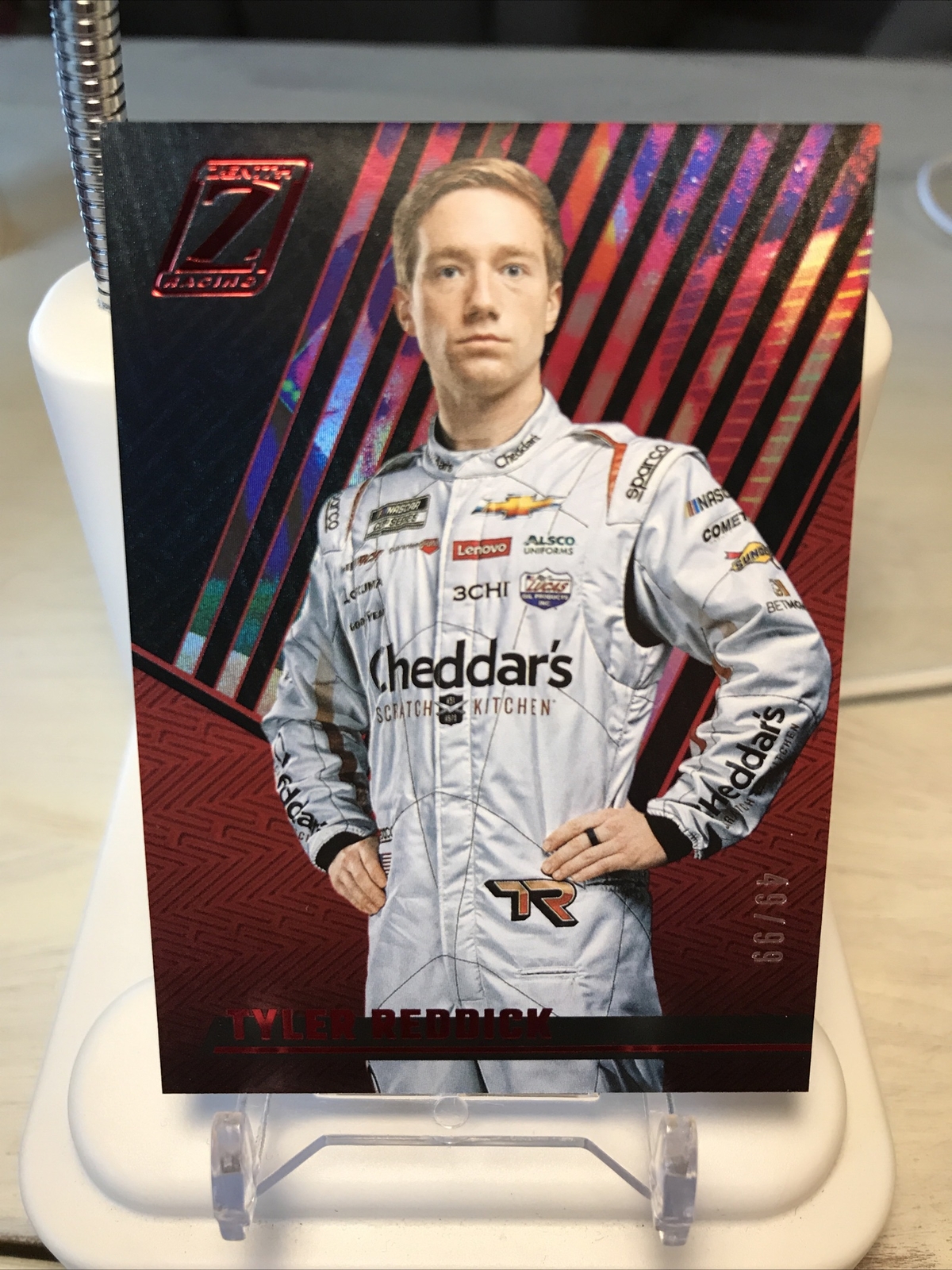 2022 Panini Chronicles Zenith Tyler Reddick #2 Red Parallel /99 NASCAR Racing Card