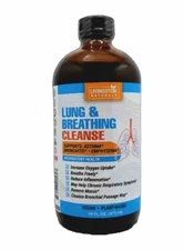 Lung & Breathing Cleanse, By Livingston Natural Herbal Labs, Plant-Based. 16 oz.