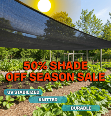 #ad 50% UV Sunblock Shade Cloth for Plant Cover Greenhouse Barn MANY SIZES $128.00
