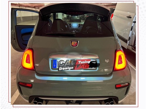 Fully LED Tail Lights W/Turn Signals Bar For 2017-2020 Fiat Abarth 500 Facelift - Picture 2 of 16