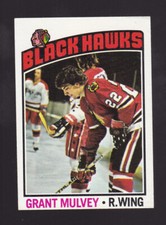 1976-77 Topps Grant Mulvey #167 Chicago Blackhawks