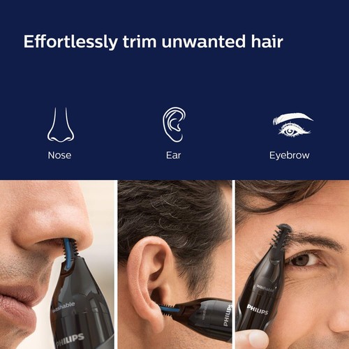 PHILIPS Unisex Nose Hair Trimmer, Nose, Ear And Eyebrow Trim Series 3000 - Picture 2 of 5