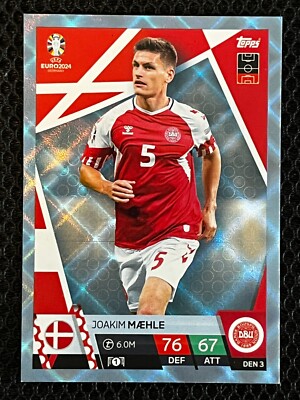 21 Cartes Parallèles Danemark Topps Match Attax Euro 2024 - Set Complet