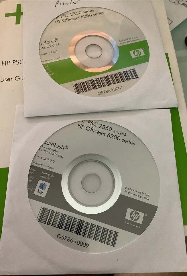 HP PSC 2350 Series All in One User Guide Manual Disc Printer And Hp Oficejet - Image 2 of 4