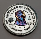 .999 Silver ozRound Commodore Perry - Gold American Patriot Letcher Mint - F6440