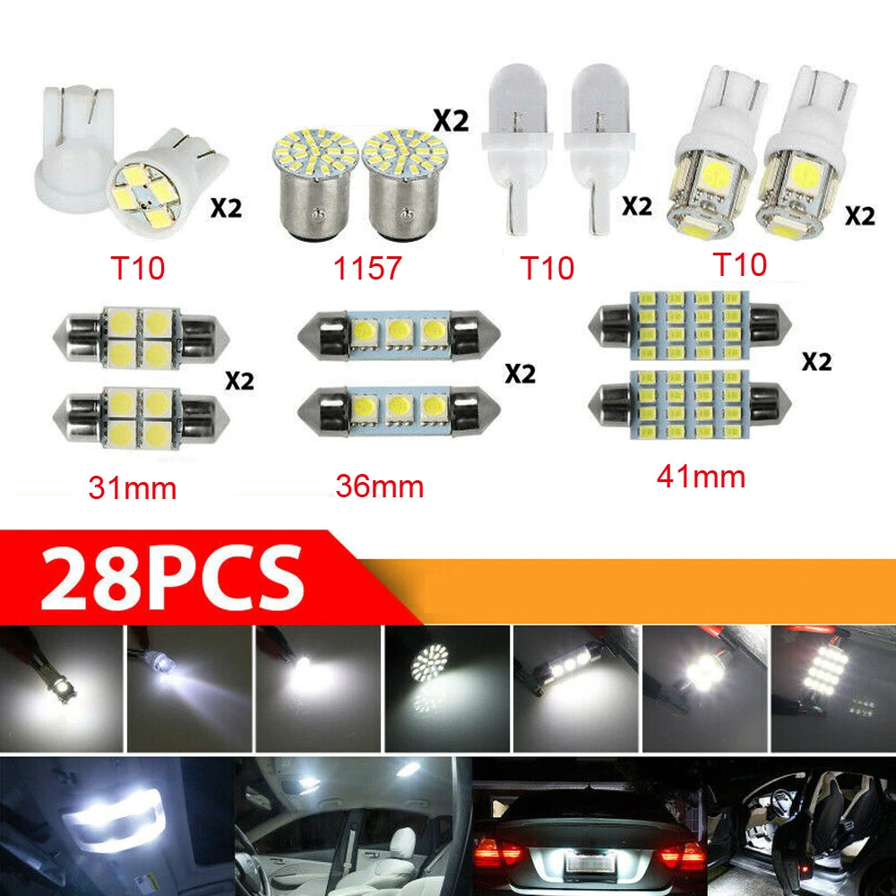  QODOLSI 20 PCS LED Light Bulbs, T10 5050 5-SMD 5W5 LED License  Plate Lights, Replacement Bulbs for Car Dome Map Lights Width Lights (Pink)  : Automotive