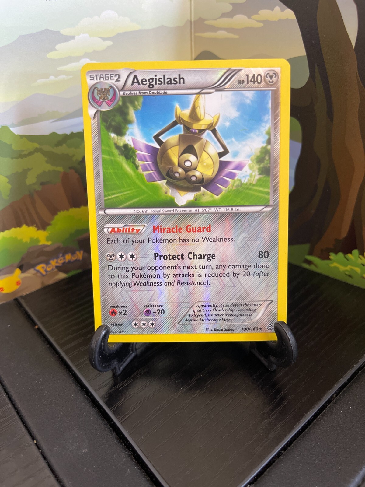 Aegislash 100/160 - Primal Clash - Rare - Reverse Holo - Pokemon Card  - LP