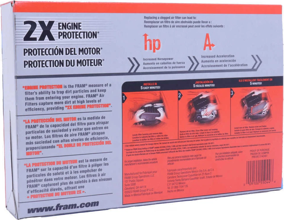 Air Filter fits 2012-2019 Mazda 3 CX-5 3,6  FRAM - Image 4 of 4