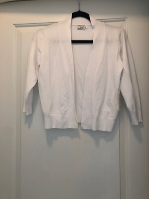 Celio Designed In Califorina Women White Cardigan Sweater Size Small