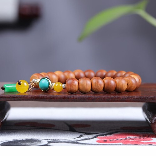 Antique Cliff Cypress Bracelet Apple Bead Bracelet 8*10Mm Bracelet Jewelry - Picture 9 of 10