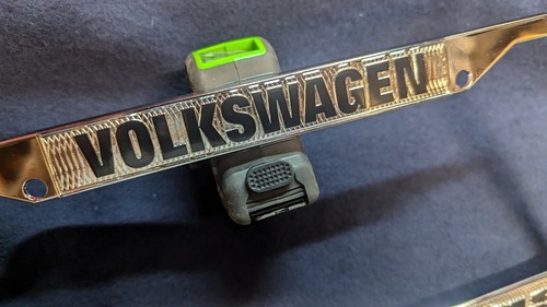 NU Metal "Volkswagen Palm Springs" License Plate Frames VW Bug Bus Beetle Frame - Picture 3 of 10