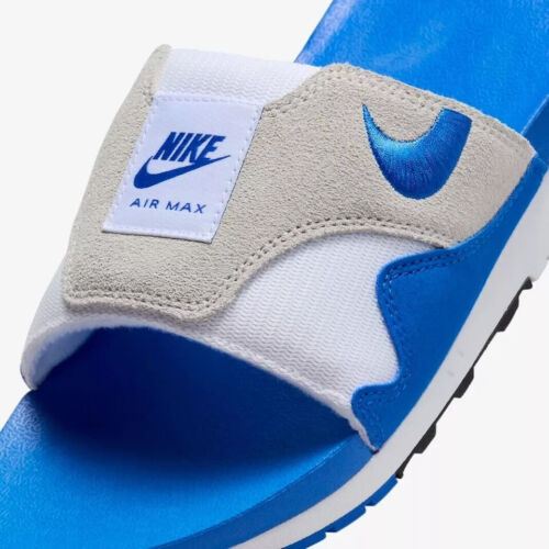 Nike Air Max 1 FJ4007-100 Sandals Men's Royal Blue Gray Lifestyle Slide TF6078 - Picture 12 of 42