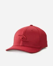 Rip Curl 6 Panel Flexfit Curve Cap ~ Tepan Flexfit burgundy