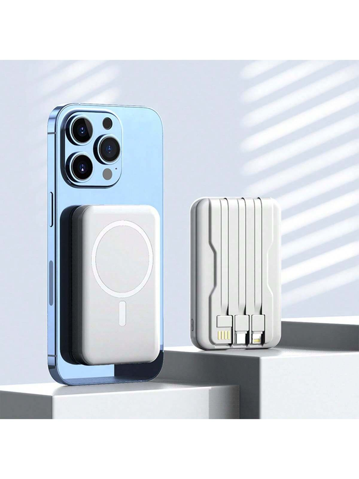 10000mAh Magnetic Power Bank Wireless Portable Charger for iPhone 13/14/15