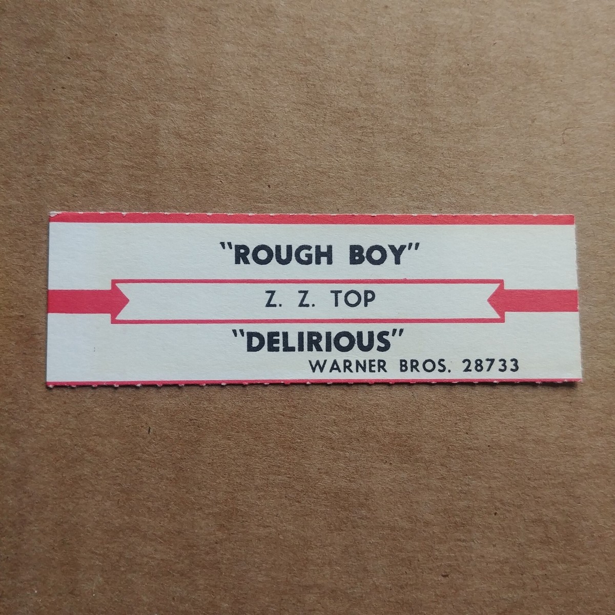 Z.Z. TOP Rough Boy/Delirious JUKEBOX STRIP Record 45 rpm 7