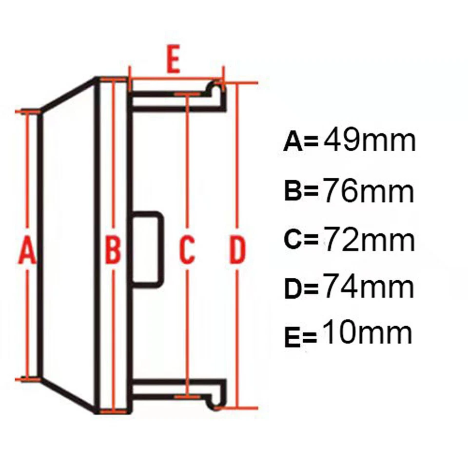 4pcs Universal 76mm (in 72mm) Car Wheel Tyre Center Hub Rim Caps Cover Black - Imagem 2 de 4
