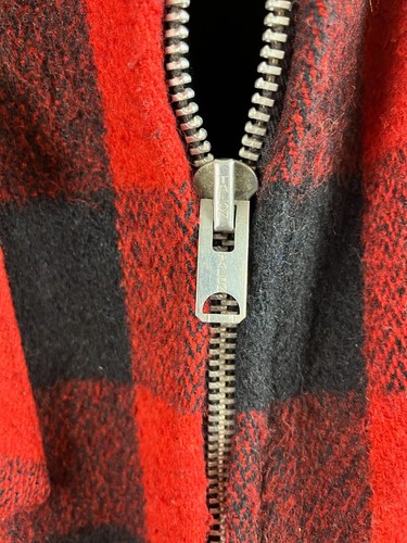 Cappotto giacca caccia vintage Anderson piccolo bufalo a quadri sherpa grande anni 70 talon - Foto 4 di 10