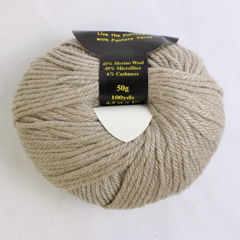 1 madeja Aran Worsted peso hilo cachemir mezcla de lana merino 50 g 100 yardas topo Foto 3 de 4