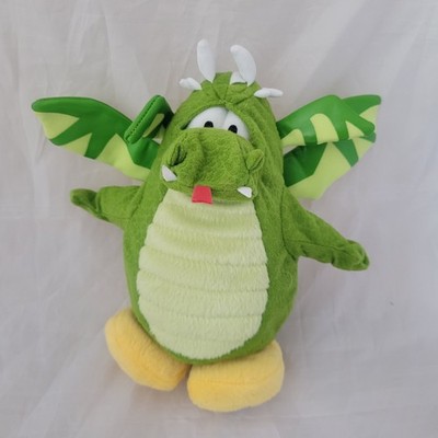 Disney Club Penguin Series 2 Green Dragon Plush 8'' Jakks Pacific Toy 2008 Y2K