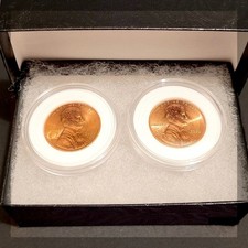 2025 P D OMEGA Counterstamp Lincoln Penny Cents in Protective Capsules