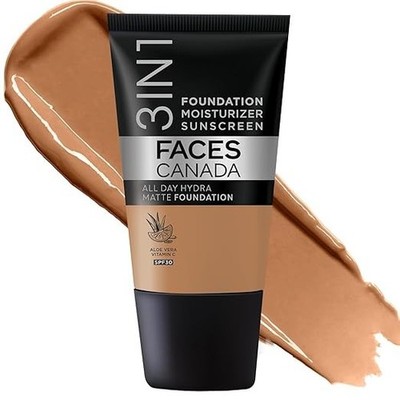 FACESCANADA Cream All Day Hydra Matte Foundation - Mini | 3in1 Foundation + Mois
