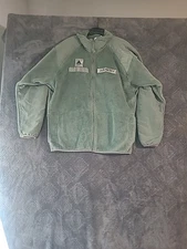 Military Fleece Jacket Large Regular Polartec Made In USA Pockets Zipper 
