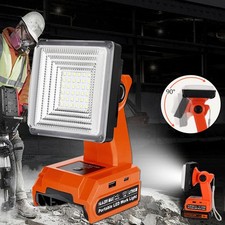 25W Emergency LED Work Light Portable Flood Light for Black & Decker 20V Battery