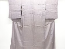 7552500: JAPANESE KIMONO / ANTIQUE HITOE KIMONO / SILK / KINSHA / FLOWER