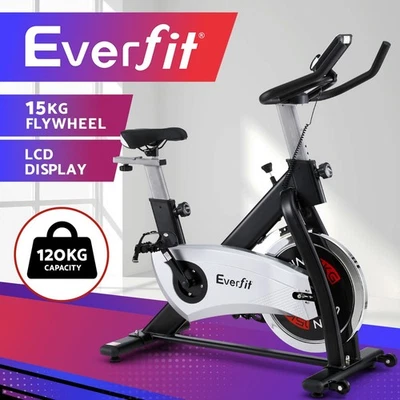 15kg Flywheel Spin Bike Everfit Exercise Bike Home Gym Fitness 120KG Capacity - image 1 of 4
