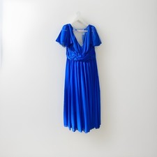 Royal Blue Formal Gown Davids Bridal Size 18 Flowy 