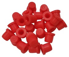  25 Pack Red - Brake Bleeder Screw Caps Grease Zerk Fitting Cap Rubber Dust ...